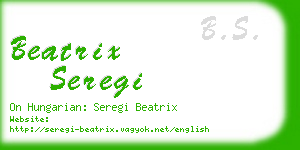 beatrix seregi business card